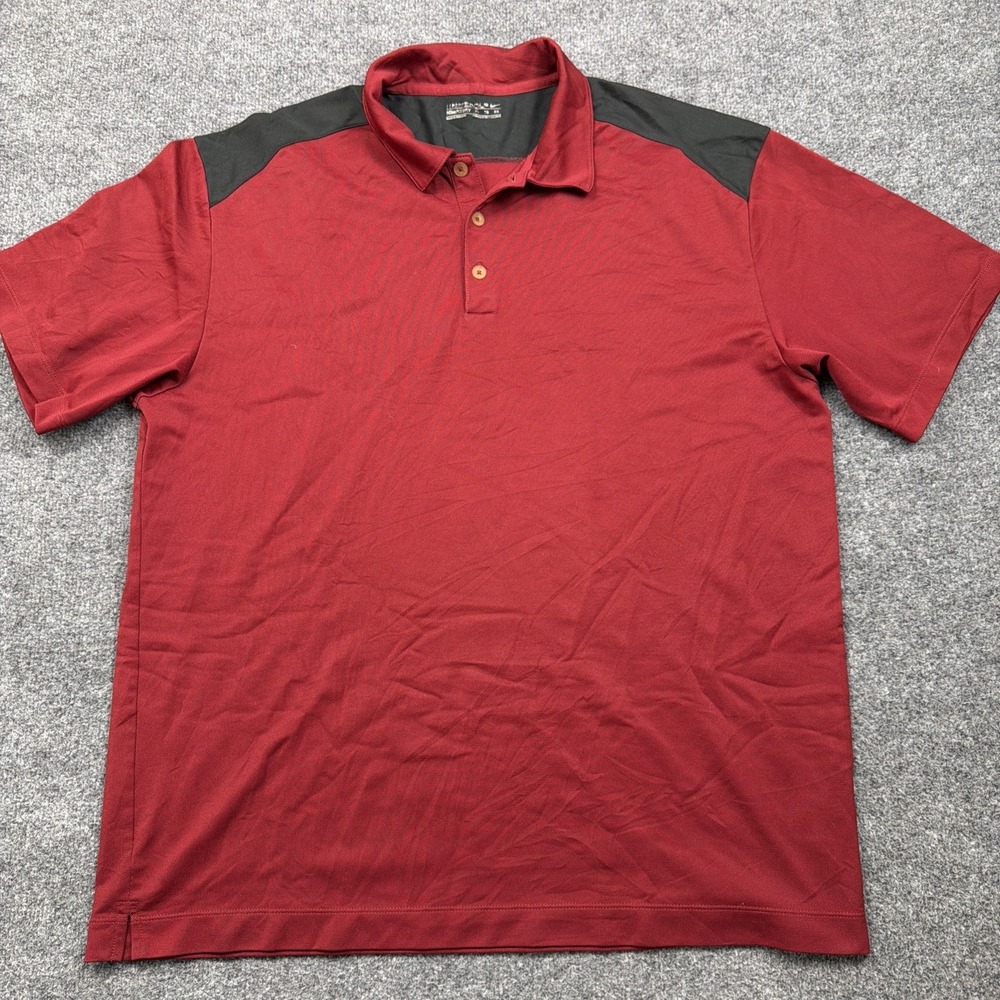 Vintage Nike Fit Dry Mens‎ Red XL Polo Shirt Short Sleeve Performance Top